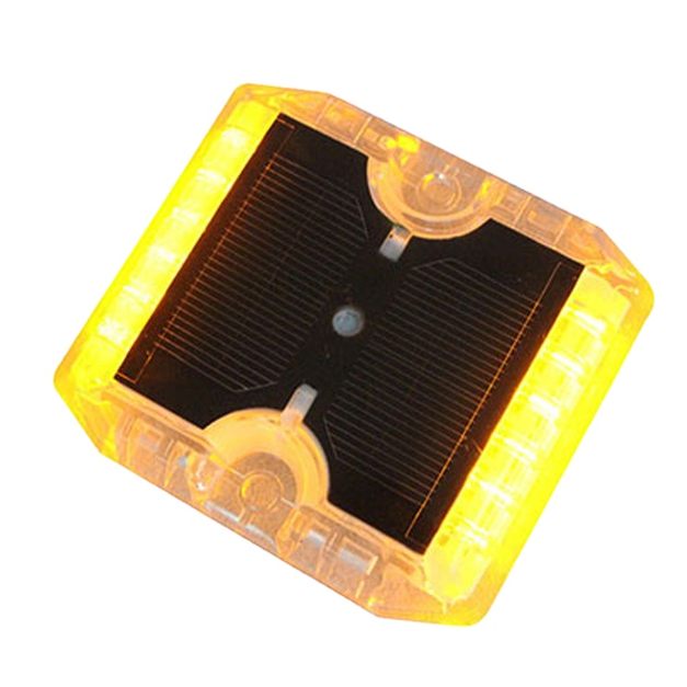 Plastic solar road stud