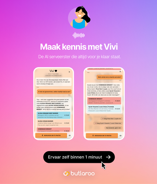 Butlaroo AI menukaart: Vivi