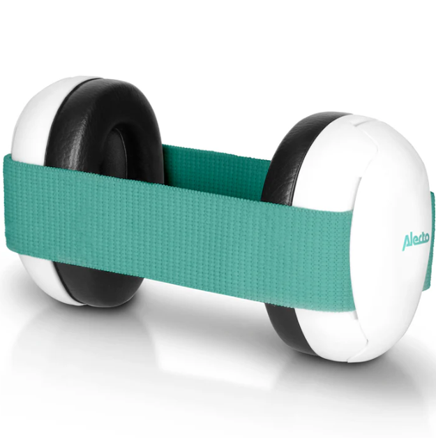 Alecto BV-72 - Gehoorbeschermer voor baby's en peuters, wit/mintgroen