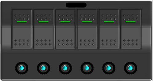 ROCKER SWITCH PANEL WATERPROOF (EVAL Code 02125)