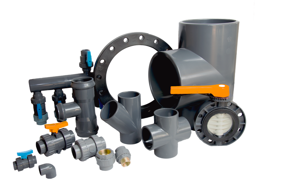 FITTINGS AND VALVES IN THERMOPLASTICS MATERIAL