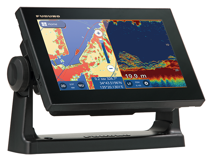 GPS/WAAS CHART PLOTTER with built-in CHIRP FISH FINDER, GP-1971F