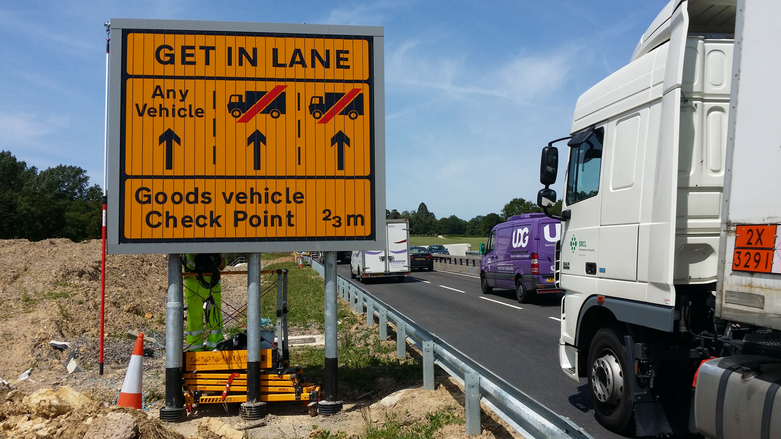 VMS Weight Station Lane Control Sign