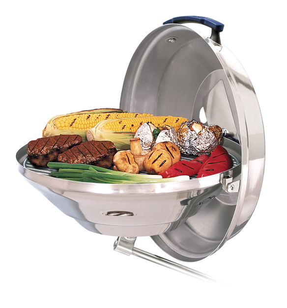Marine Kettle Charcoal Grill with Hinged Lid
