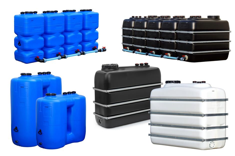Plastic storage tanks