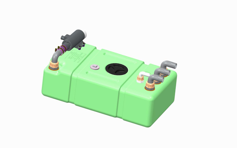 Waste Water Holding tank 60l with macerator and le