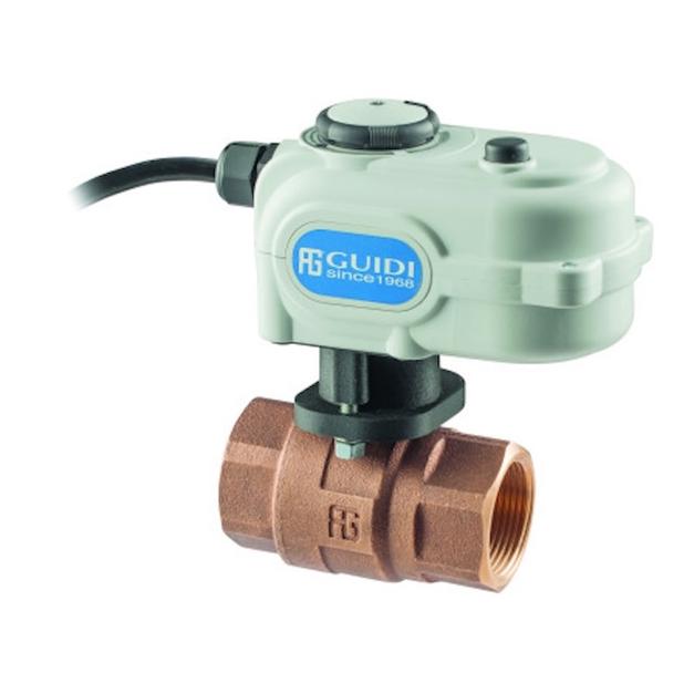 Lever operated ball valve F-F full fl ow with electric actuator