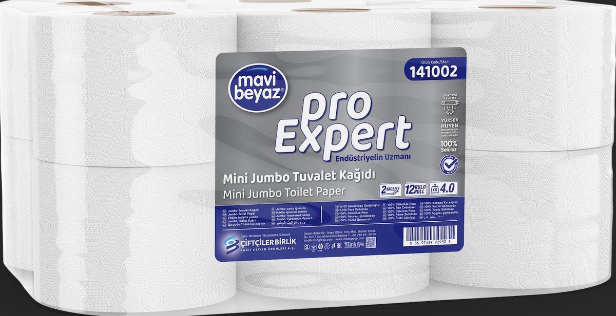 Mavi Beyaz Pro Expert Mini Jumbo Toilet Paper 4 KG