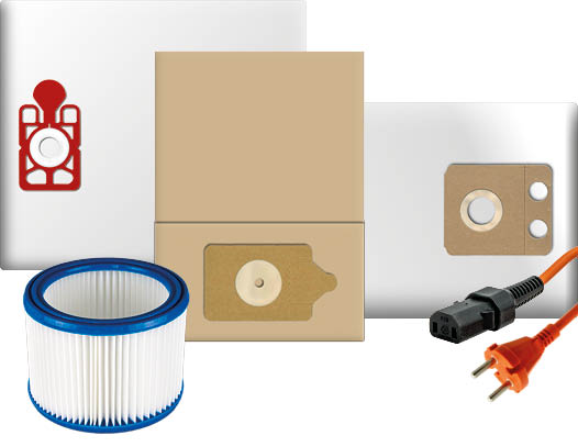 Vacuum cleaner bags and spare parts