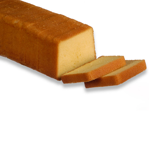 Goutier cake naturel gesneden. +/- 20 plakken