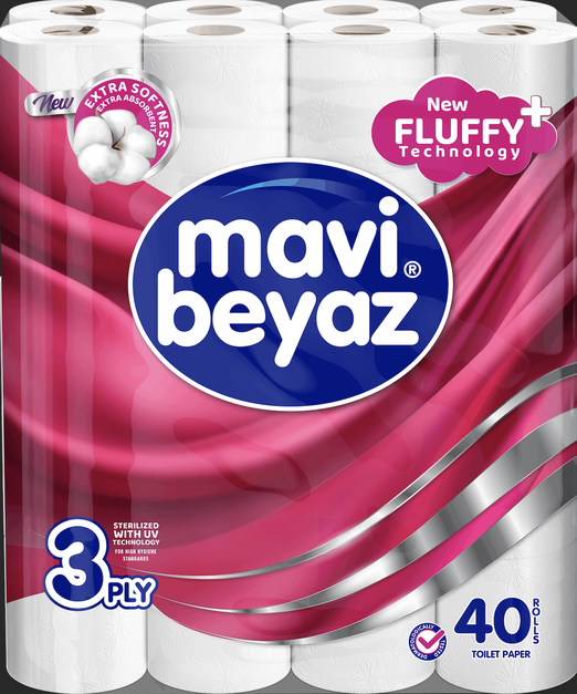 Mavi Beyaz Toilet Paper