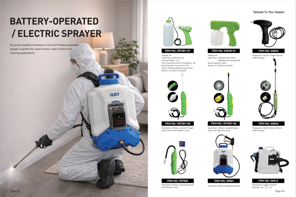 Electric Sprayer from 500ml to 20L
