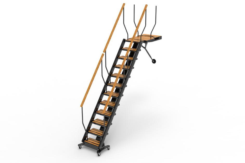 Carbon composite portable boarding stair