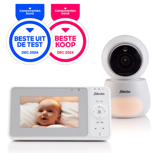 Alecto DVM2043 - Babyfoon met camera met groot 4,3" kleurenscherm en nachtlampje