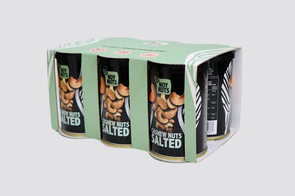 Cashewnuts Roasted & Salted 6x150g in blik verpakking