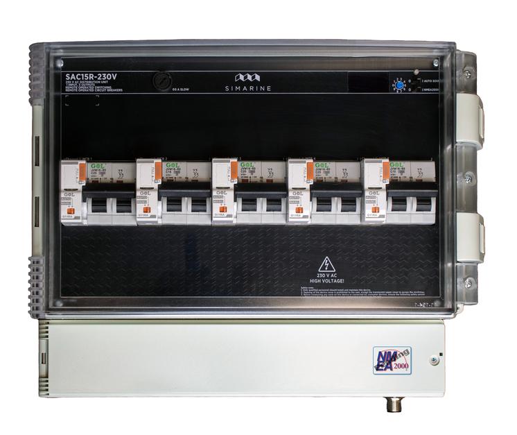 SAC15R – NMEA2000 Smart AC Distribution Unit with Motorized Circuit Breakers