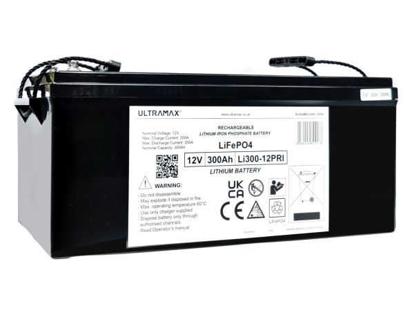 UltraMax 12V 300Ah Prismatic LiFePO4 Battery