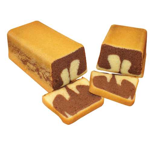 Goutier cake vanille/choco gesneden +/- 20 plakken
