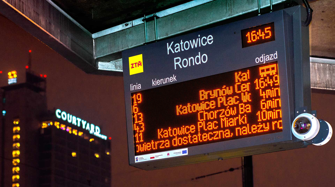 LED amber Passenger Information Displays