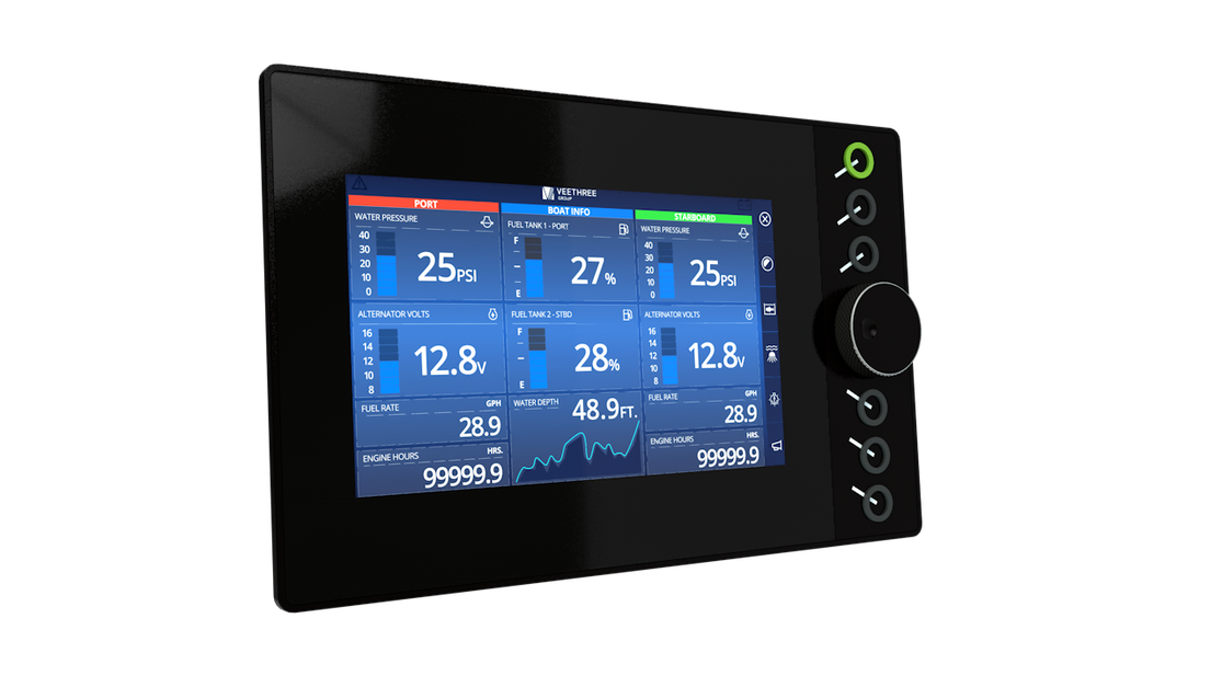 D7 - 7" touch screen with tactile buttons and rotary encoder controls