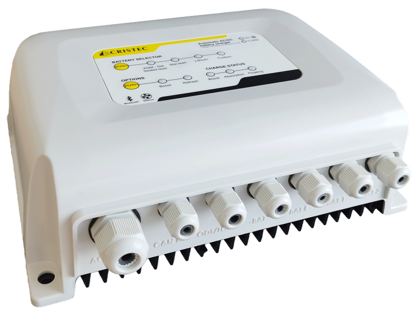 Waterproof WPOWER+ 12V/20 & 30A battery chargers - IP65
