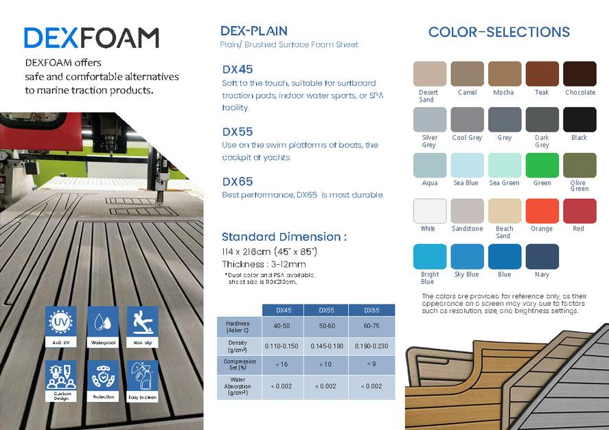 DEXFOAM, designed specifically for marine decking