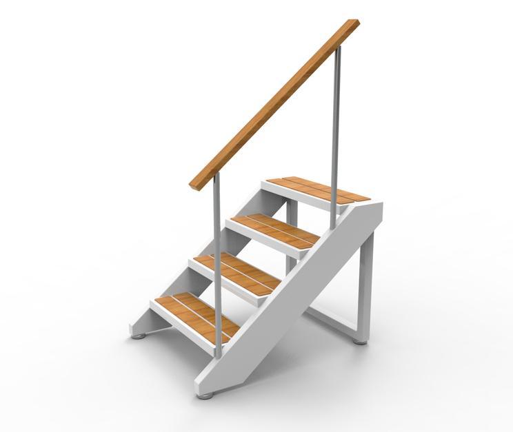 Carbon composite dock steps